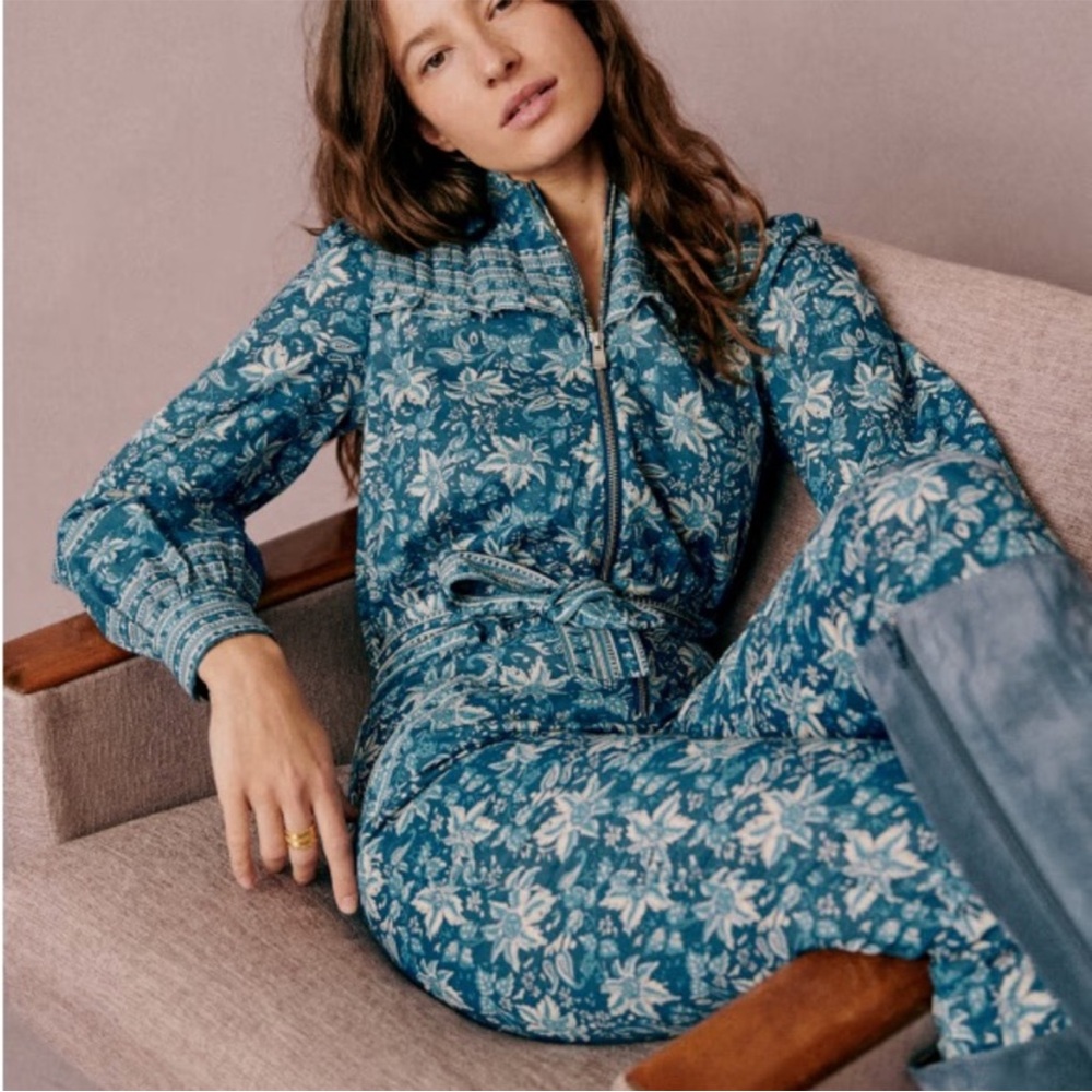 Sezane x SEA NY Edwige Jumpsuit in Dahlia Print 36 (size 4)